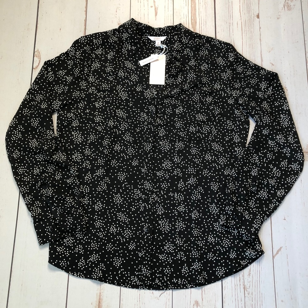 NWT - Candie’s - Women’s Black & White Blouse